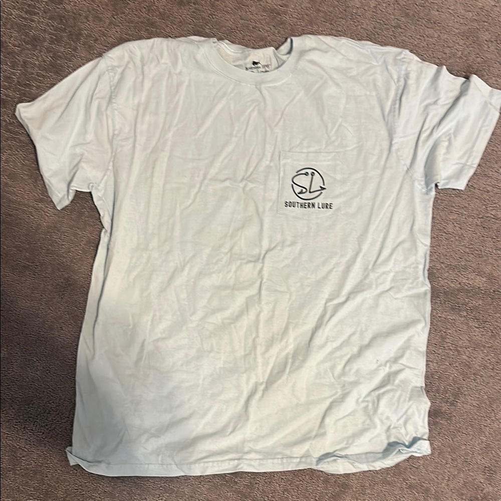 Blue Short Sleeve Tees Casual Cotton